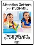 Attention Getters will cut out your classroom chaos and work for all grade levels. Attention getters in the classroom are the perfect solution if you are...