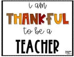 Thankful Teacher here. During the holiday season I always enjoy reflecting on being thankful.