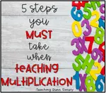 Teaching multiplication can be less stressful when you implement these 5 steps!  