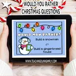 Would you rather Christmas questions will surely add some jiggle to everyone's jolly!  Invite the Christmas spirit into your classroom by playing would you rather Christmas edition!