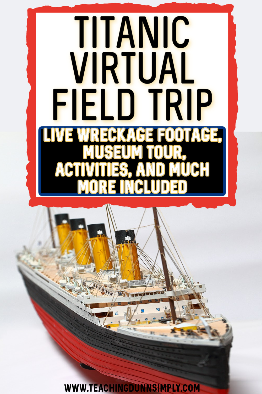 Titanic Virtual Field Trip is a great learning experience. Jammed packed with activities and information a Virtual Field Trip Titanic is fun and educational.