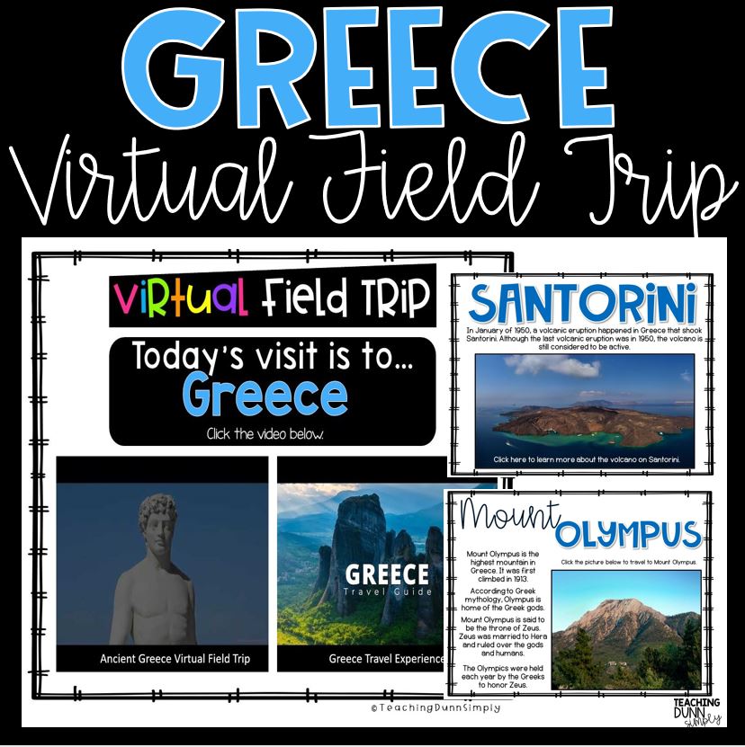 Taking a virtual field trip Ancient Greece can be an exciting and educational experience! Virtual field trip Ancient Greece is a great rip to offer students.