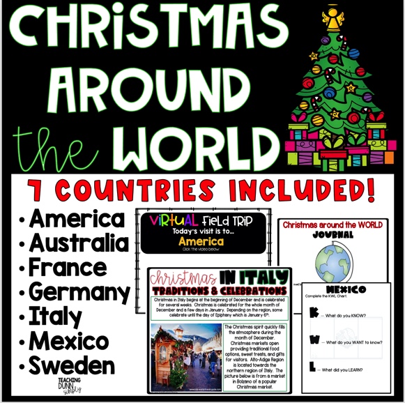 Take students on an epic trip for Christmas around the world. Christmas around the world is a must!