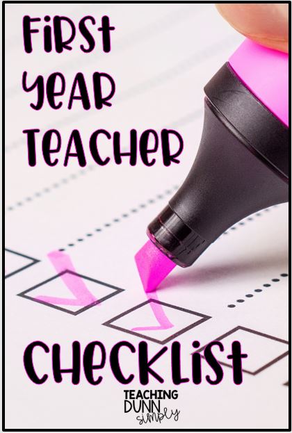 First-year teacher checklist includes everything you need for a successful year.