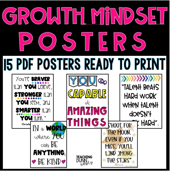 Growth mindset posters are a must!