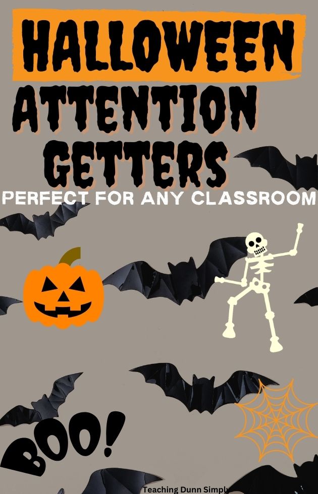 Have a good time during the month of October using these Halloween attention getters. Halloween attention getters are spooktacular for any classroom!
