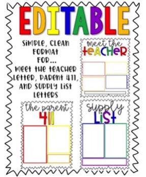 Create and send home a meet the teacher newsletter for new students. Meet the teacher newsletter is a fun way for students to get to know you better.