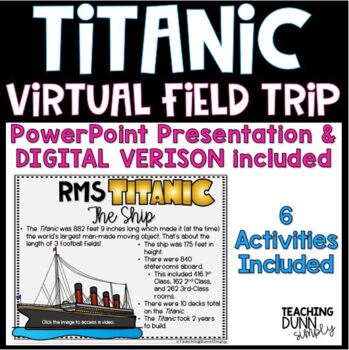 Titanic virtual field trip offers a closer look at what's left of the wreckage. Titanic first-class passenger activities are a great learning experience for students!