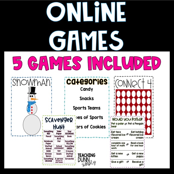 Kids Online Classroom Games for Zoom