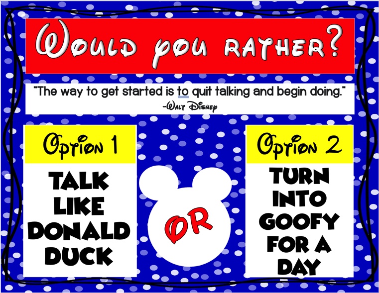 Would You Rather Disney