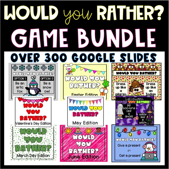 Everything you need for would you rather list is found here.